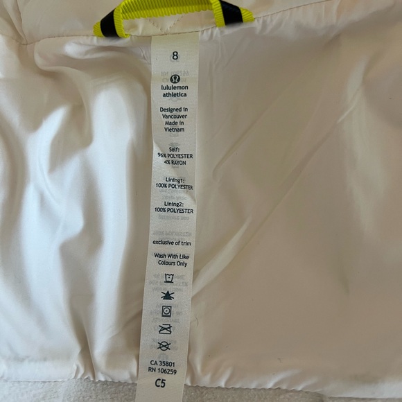 Lululemon fleece lined jacket sz8 - Picture 3 of 6